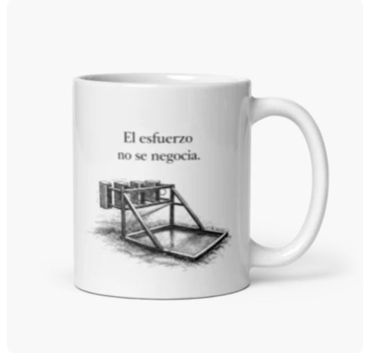 Taza blanca brillante scrum rugby club