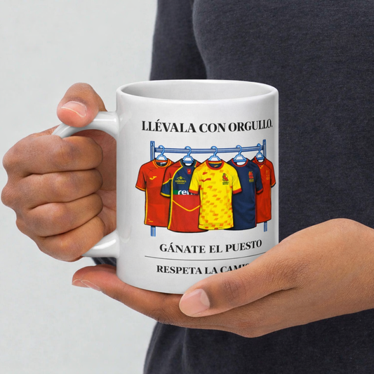 Taza blanca brillante